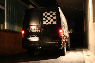 Sprinter bei Nacht